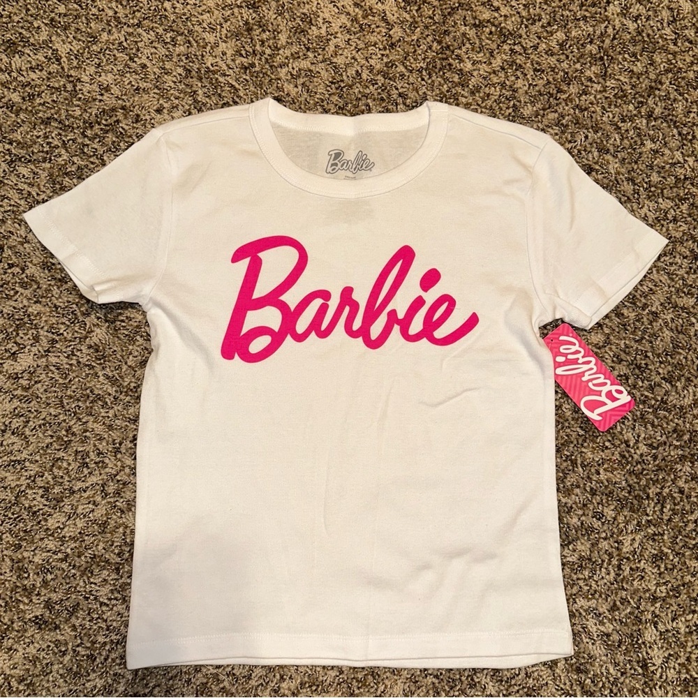 BARBIE pink/white logo tee - Small